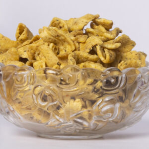 Namkeen Papdi in a bowl - spicy and crunchy Indian snack